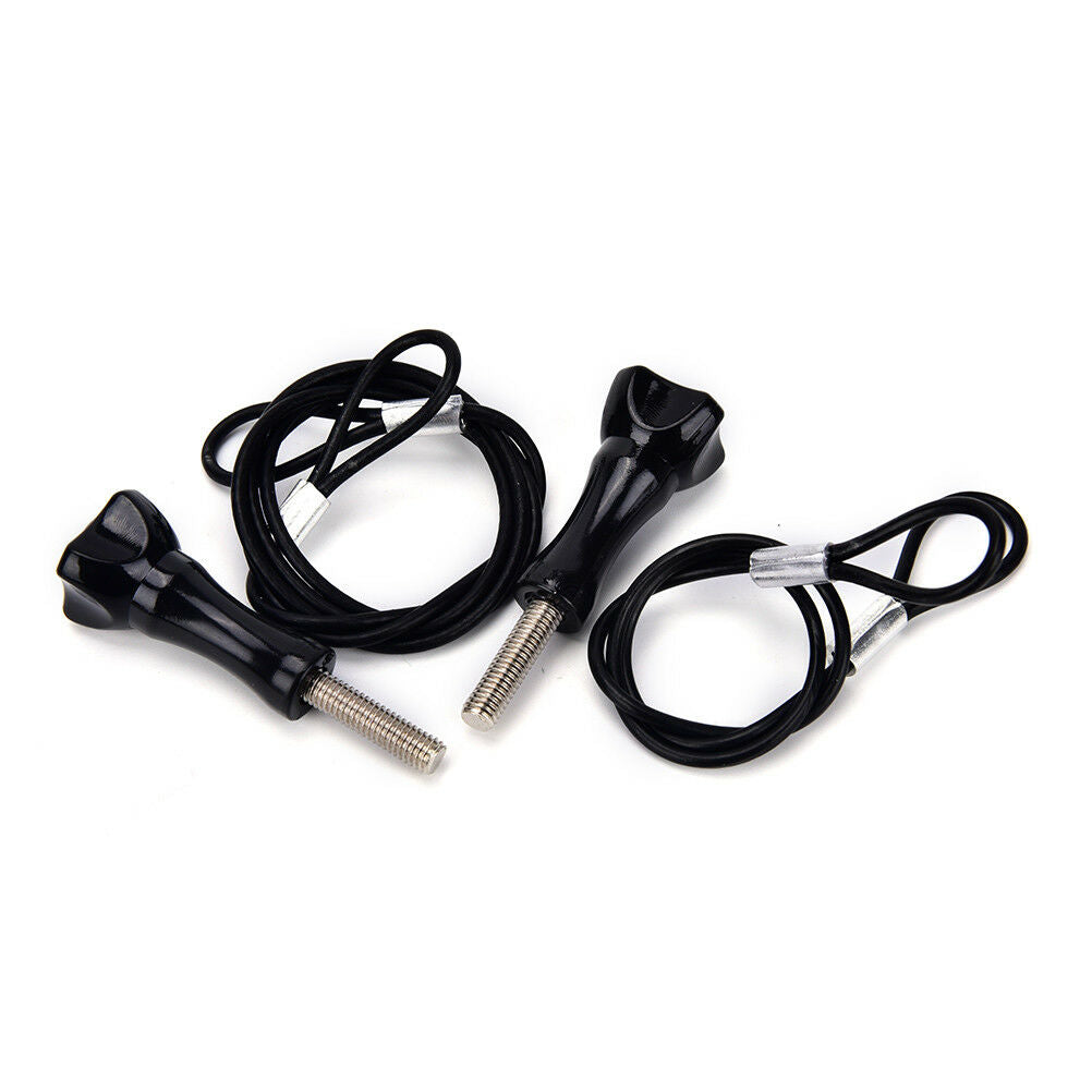 60 cm Safety Stainless Steel Lanyard Tether + Screw for GoPro HERO5 4 Session BD