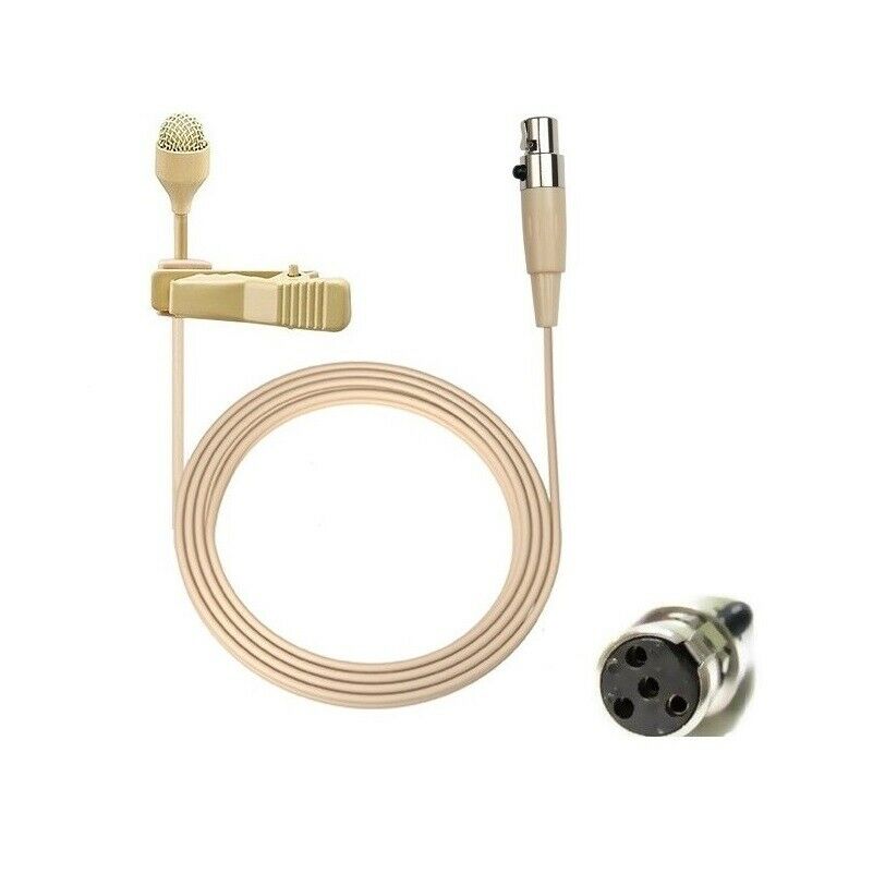 Lavalier Mic Lapel Microphone Professional 4 Pins,For SHURE Wireless Bodypack
