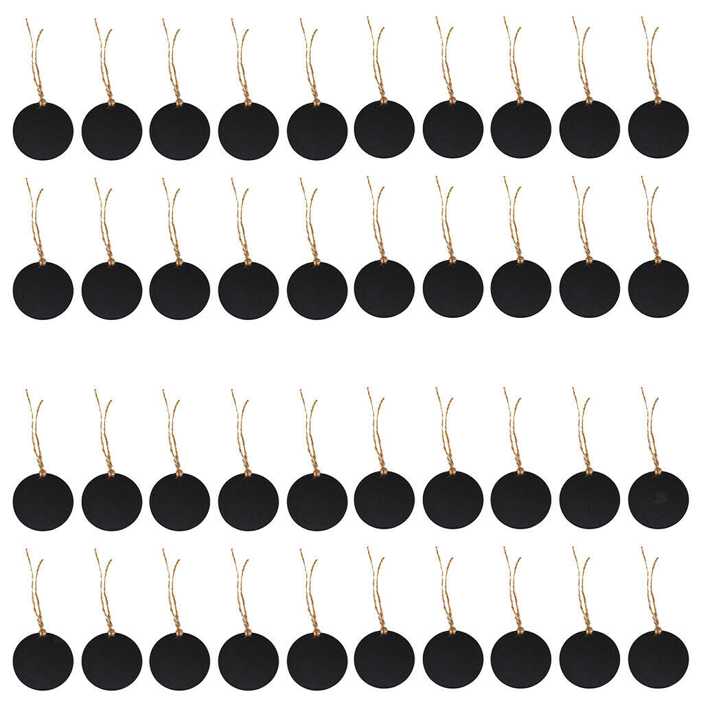 40pcs Mini Small Hanging Chalk Board Blackboard Memo Home Party Sign Packs