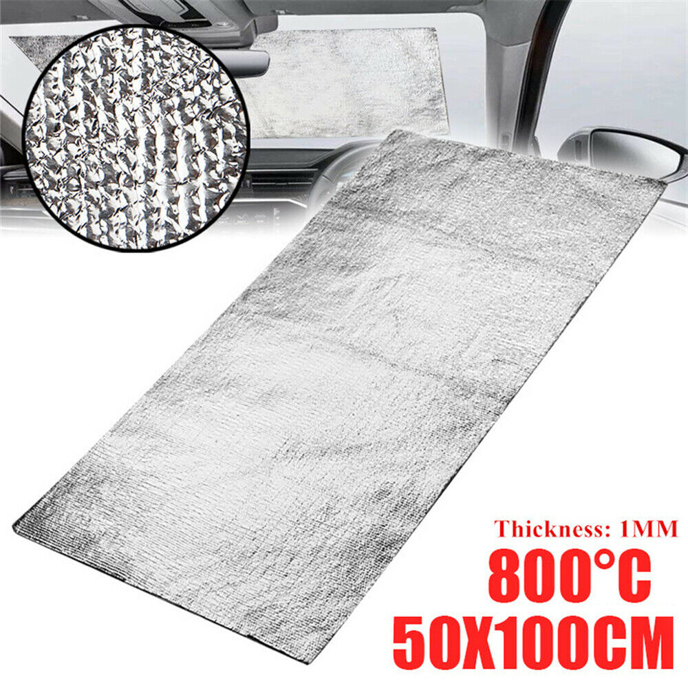 Car Heat Protection Film Fender Heat Sound Insulation Mat 50*100cm Universal