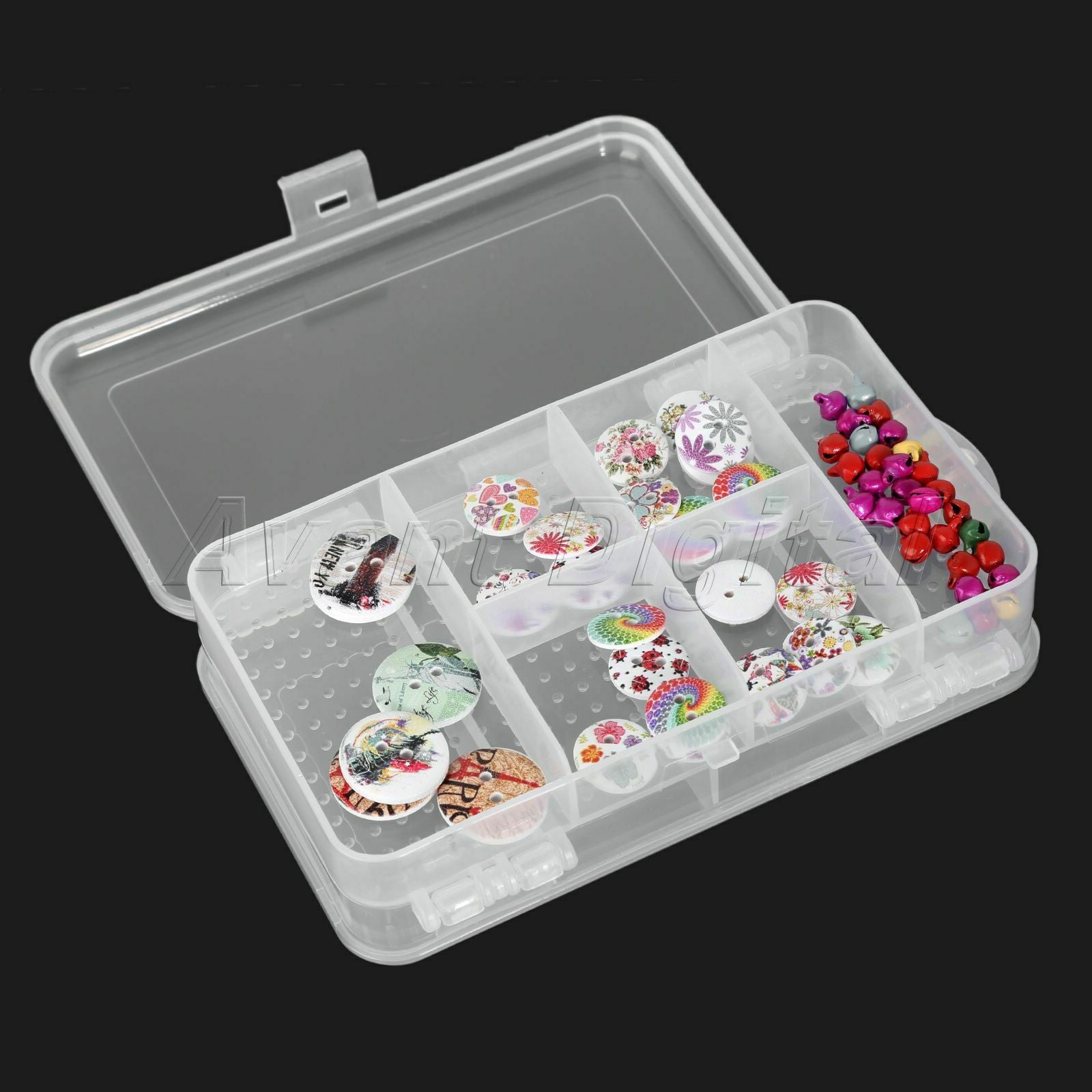 10 Slots Travel Clear Organizer Container Plastic Jewelry Beads Craft Box Case