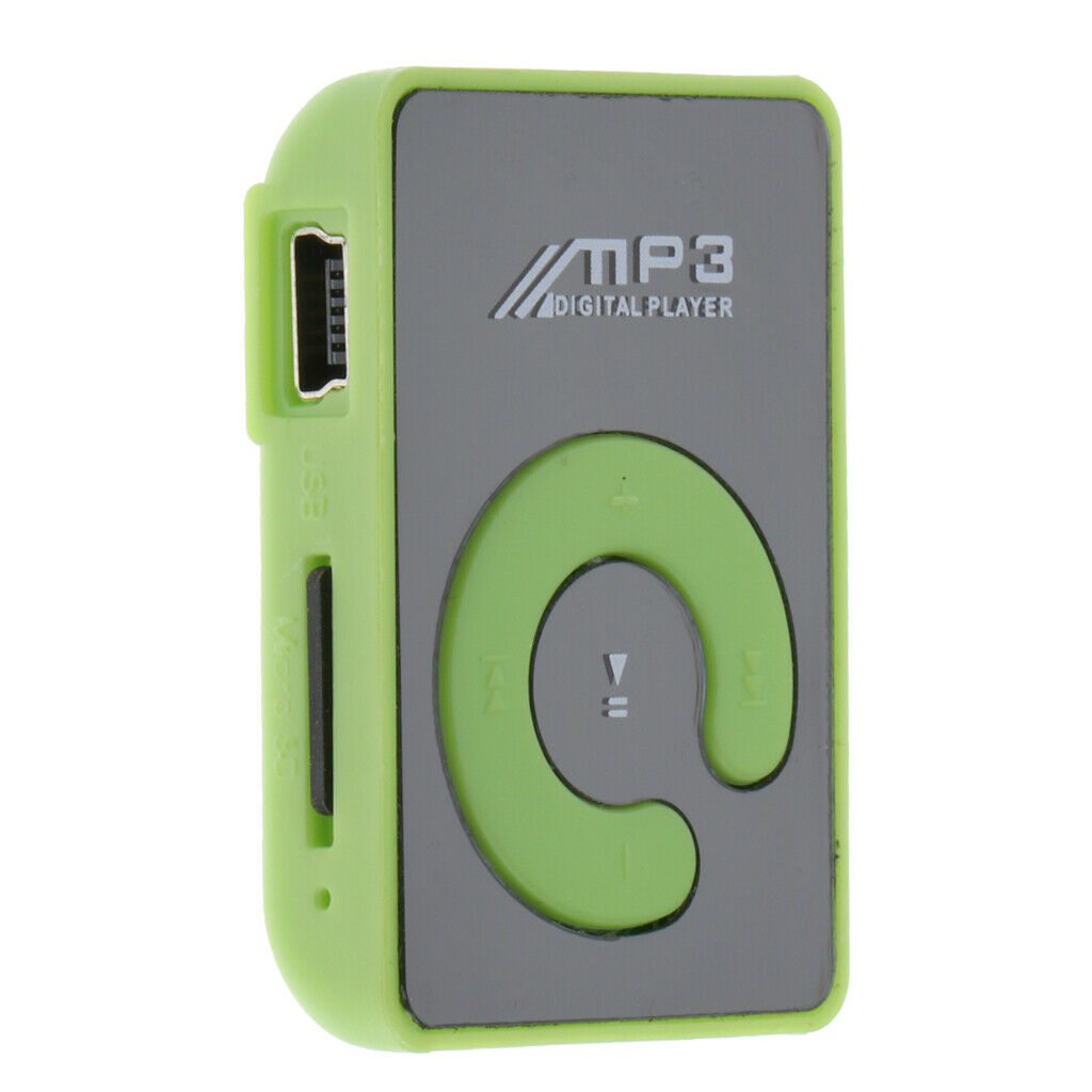 Mirror Clip USB MP3 Music Player Supports 16GB  TF For Outdoor Gifts