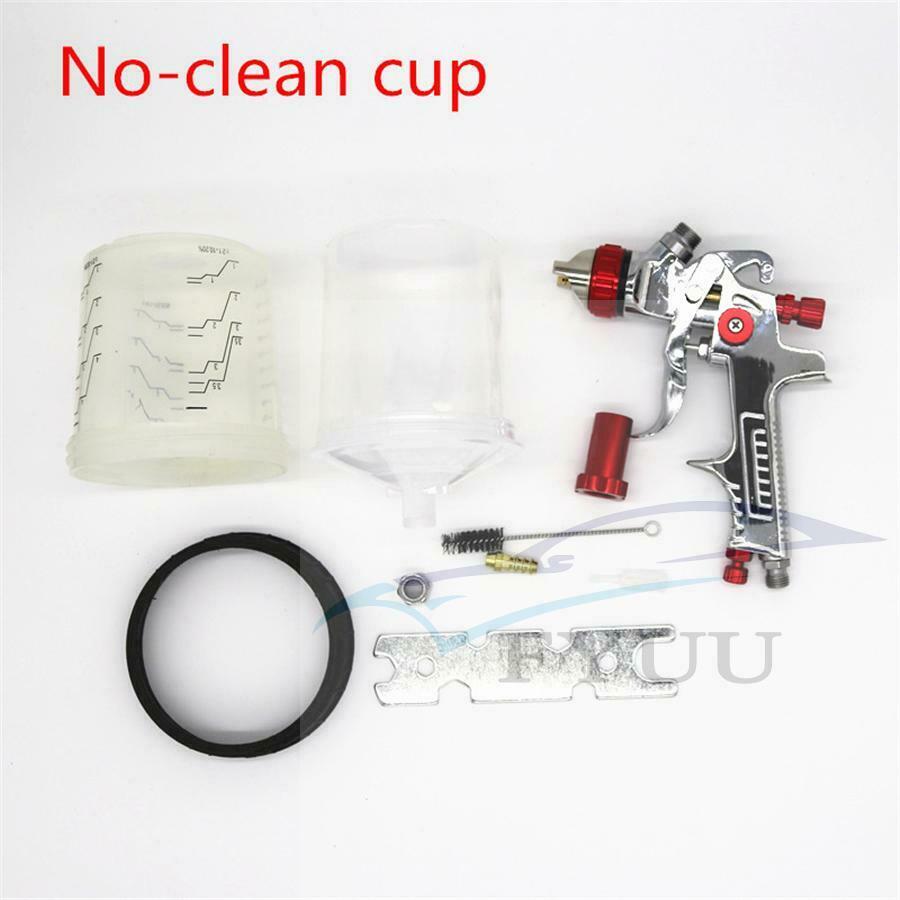 Spray gun with adapter For pps tank HVLP Spray Gun 1.4mm nozzle paint airbrush