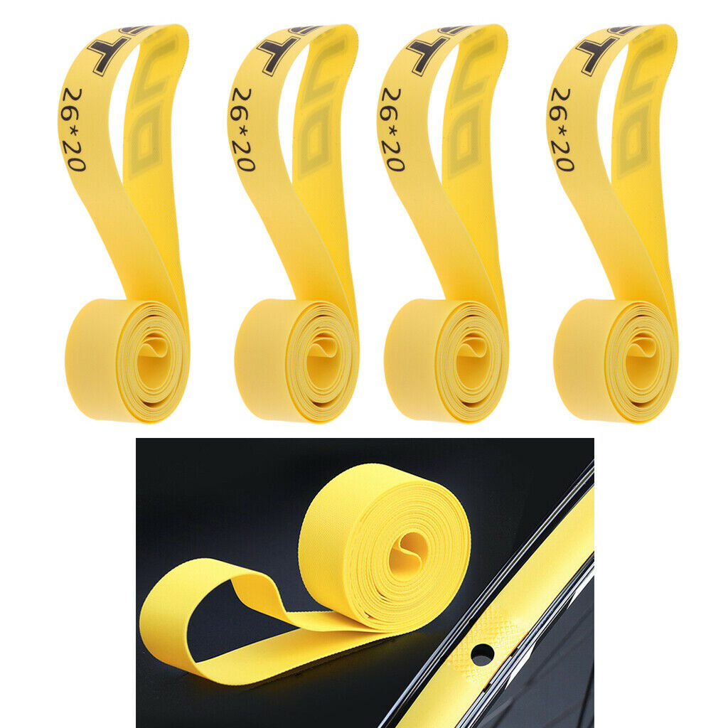 4Pcs Bicycle Tire Rim Liner Anti Puncture Tape Mountain Bike Inner Tube Pad 26''