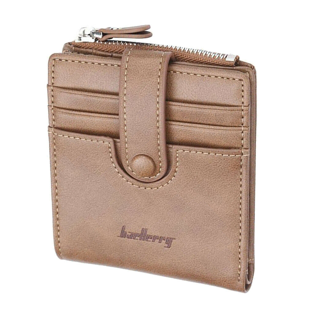 Male Wallet Folding Credit Card Holder Bifold Wallet Coin Purse Gift Brown