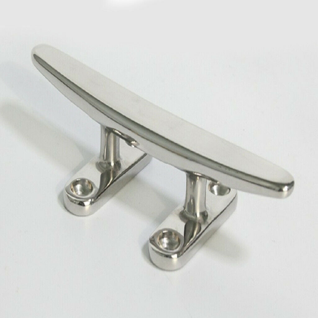Boat Cleat X1 Narrow Base 316 Polished Stainless Steel 148mm Heavy Duty Base