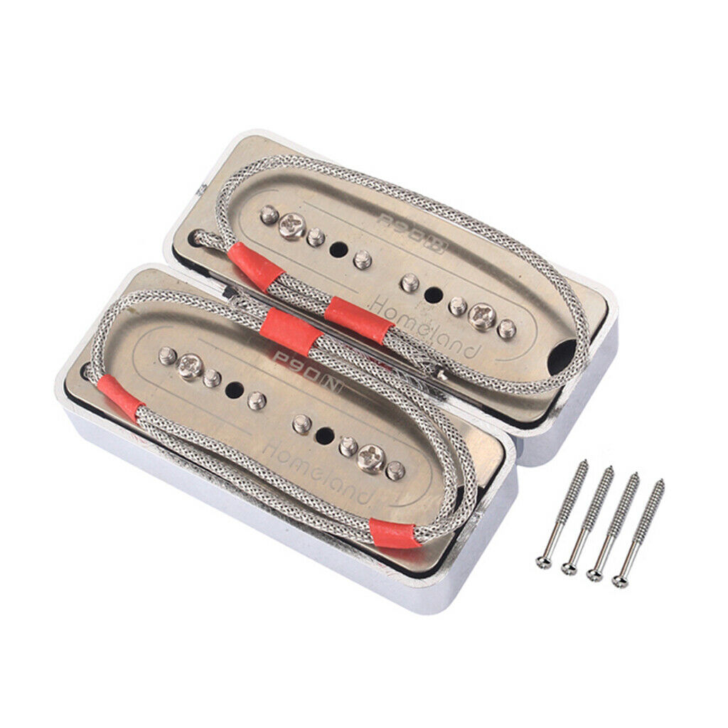 2pcs/set P90 Guitar Pickups Single Coil Humbucker Pickups Neck&Bridge Chorme