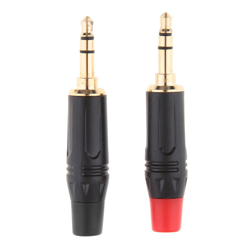 4Pcs 3.5mm 3Pole Male Headphone Stereo Jack Plug Metal Audio Soldering Connector