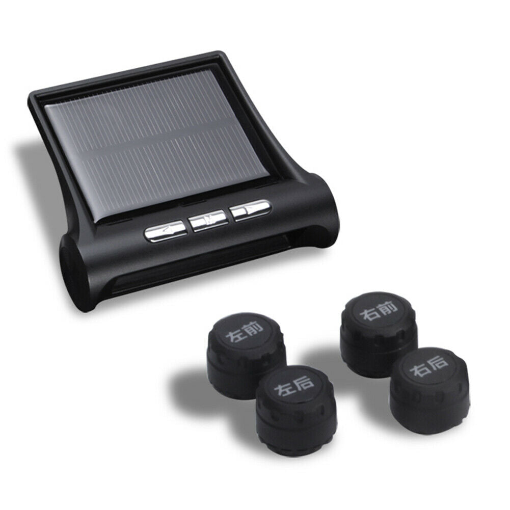 AN001 Solar Car TPMS LCD Tire Pressure Monitoring System w/ 4 External Sensors