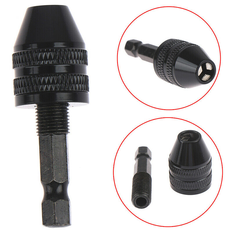 0.3-3.6mm Keyless Drill Chuck Screwdriver Impact Driver Adaptor 1/4" Sh .l8