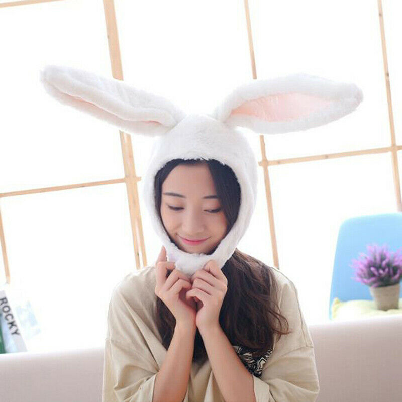 Cute Girl Hat Plush Rabbit Bunny Ears Hat Earflap Cap Head Warmer Photo Supp SJ