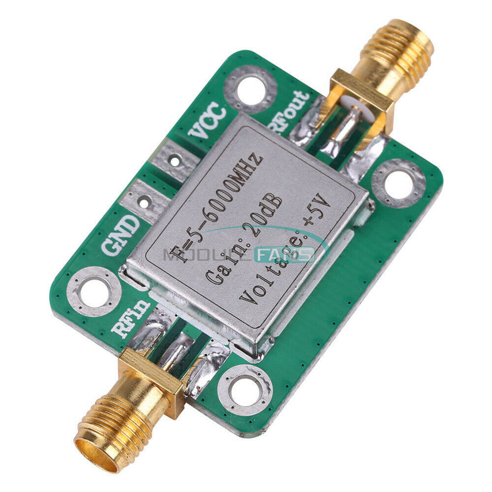 20dB 5M~6GHz RF Broadband Signal Amplifier Board Gain Power Amplifier Module