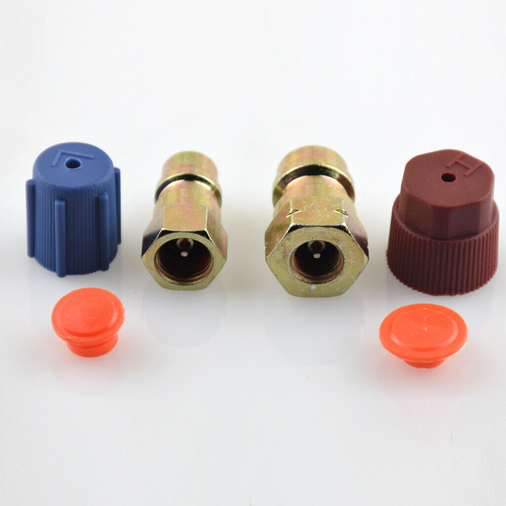 Pair AC R12 to R134A Quick Couplers Connectors Adapters Conversion High and Low
