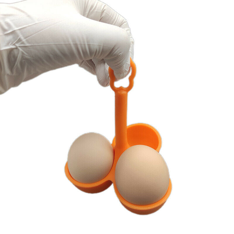 3 Holes Egg Container Handle Separator Boiled Egg Holder Silicone Tr.l8