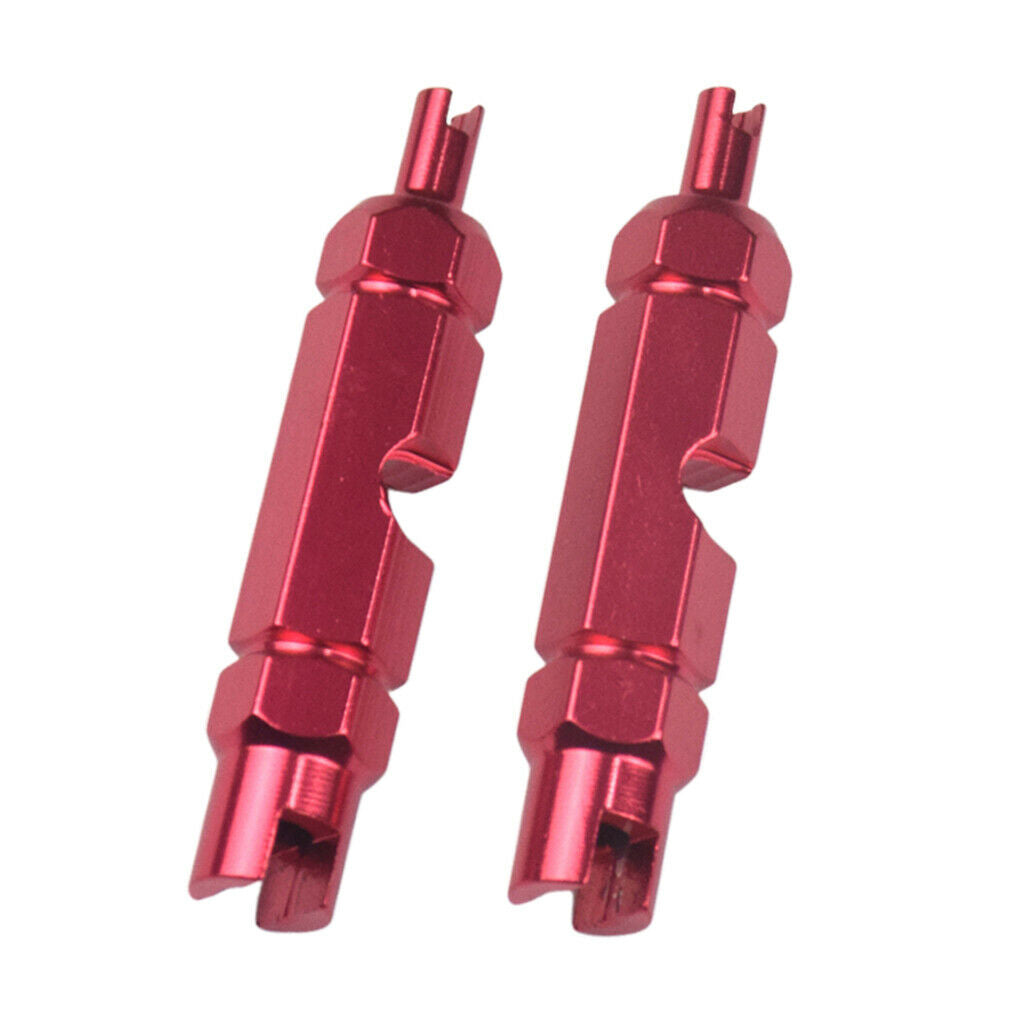 2 Aluminum Alloy Valve Core Removal Wrench MTB Bike Bicycle Accessories Red