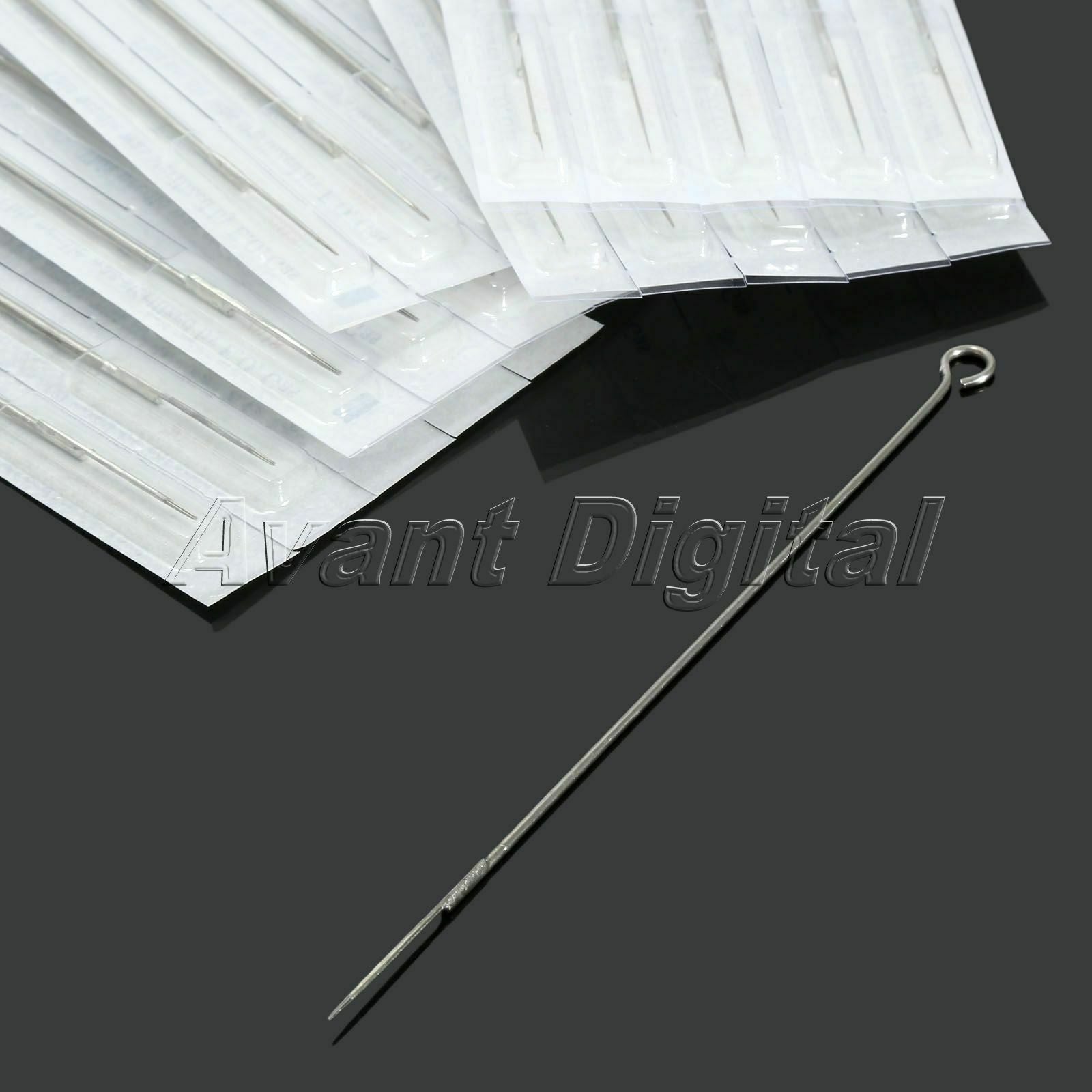 50Pcs Mixed Assorted Sizes Disposabale Tattoo Needles Round Liner 1/3/5/7/9 R