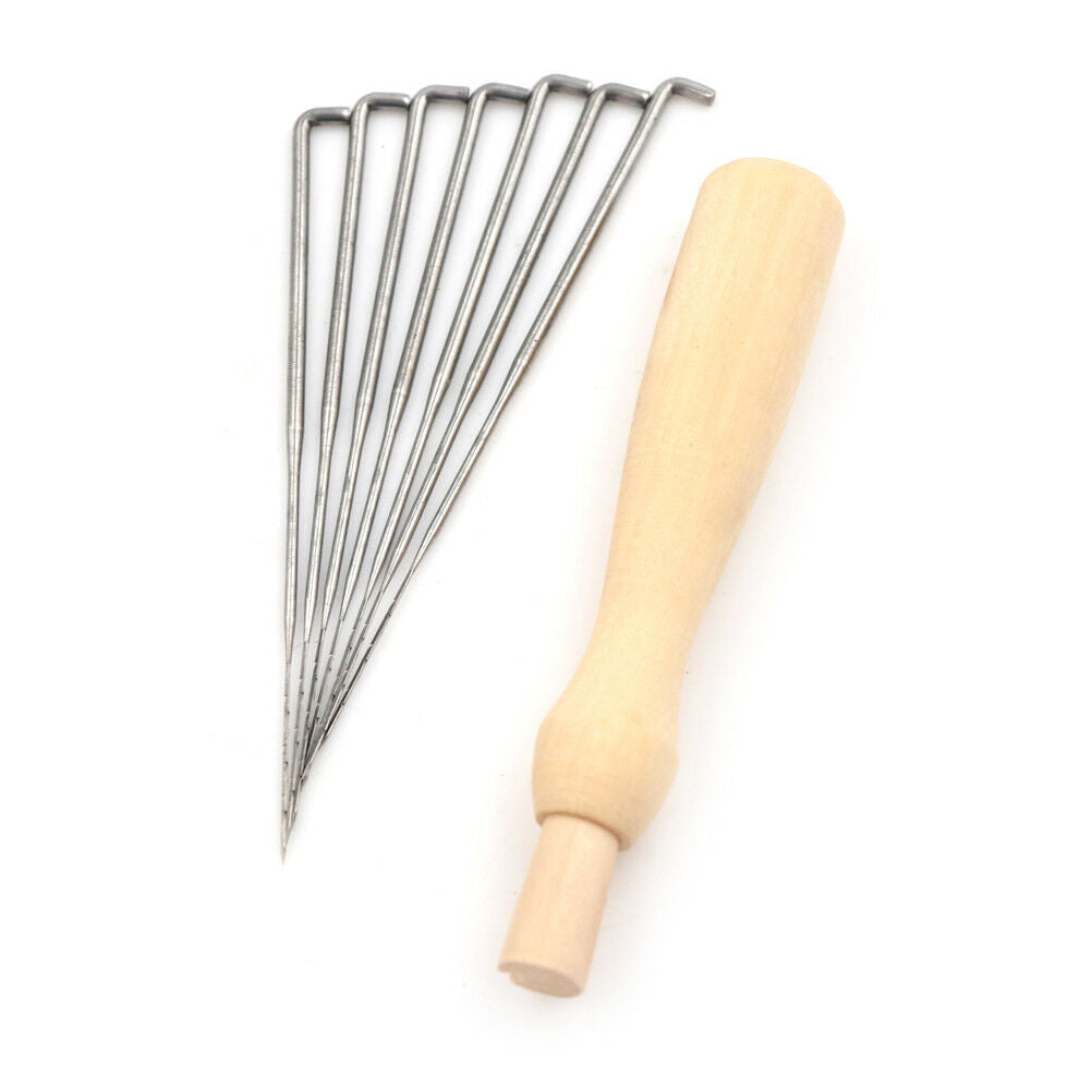 8pcs/set Needle Felting With Wooden Handle Starter Wool Felt DIY Tool Cra.l8