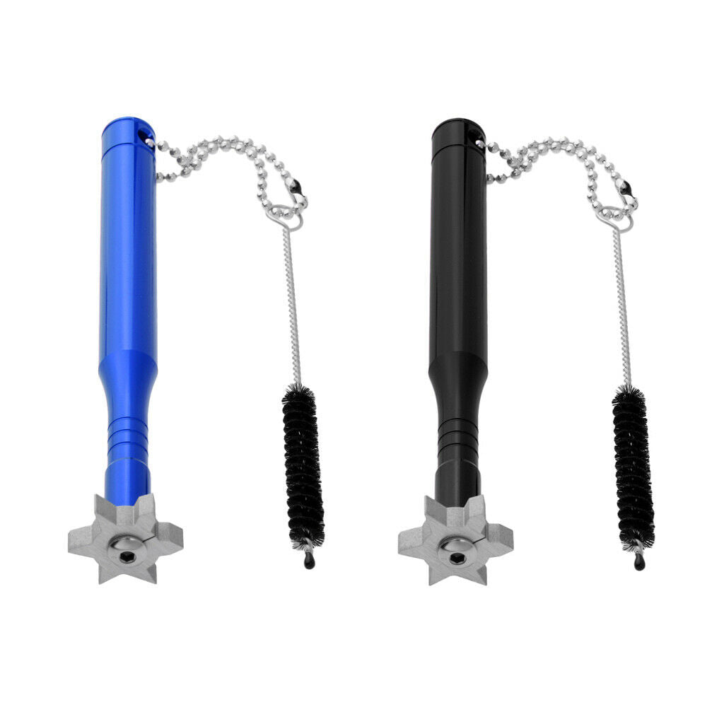 2x Golf Club Groove Sharpener & Brush Cleaner Regrooving Tool U, V Grooves