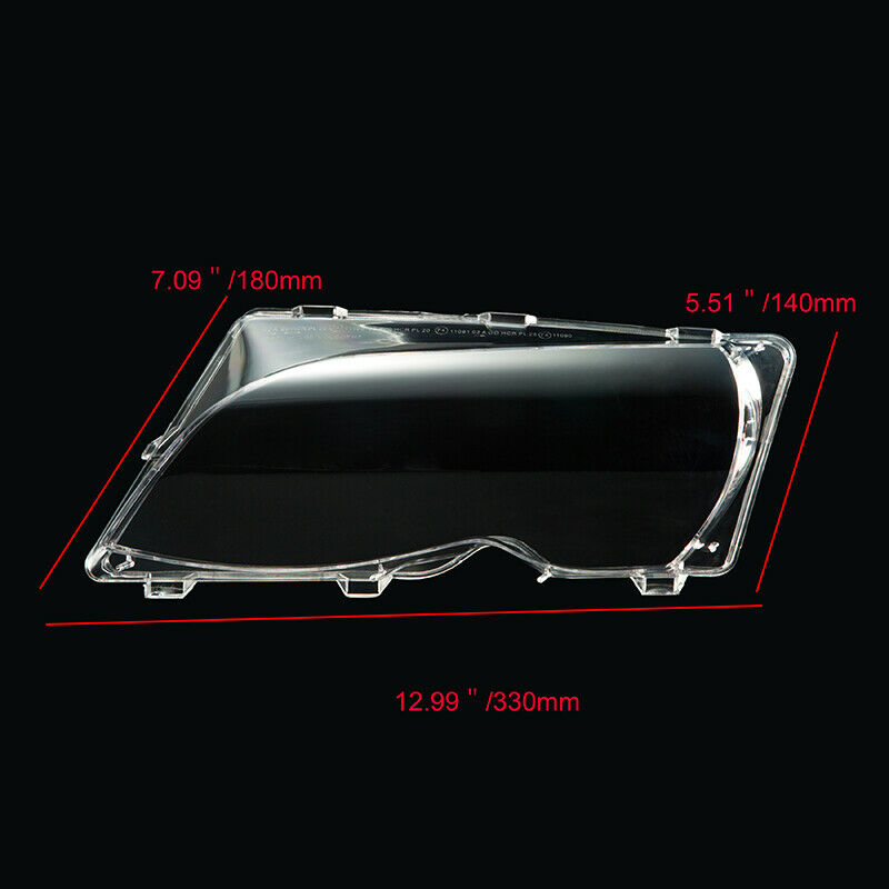 Left Side Headlight Headlamp Cover Plastic For BMW 3-Series E46 Sedan 2001-2005