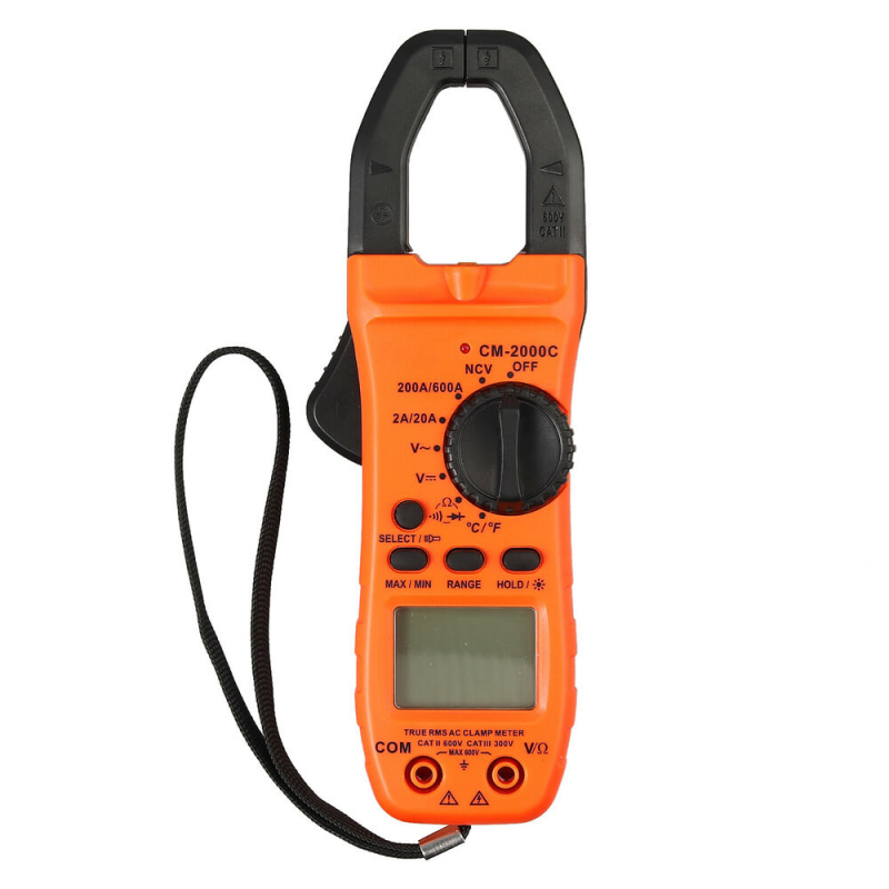 Digital Clamp Meter Tester Trms Ac/dc Voltage Ac Current Resistance Clamp Meter