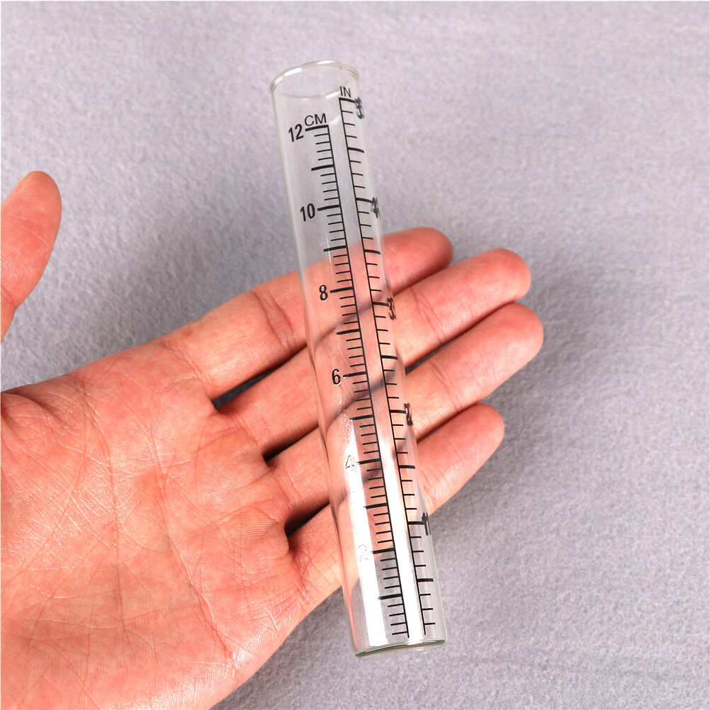 22*140mm Glass Rain Gauge Replacement Tube Outdoor Home Garden Yard Suppl.l8