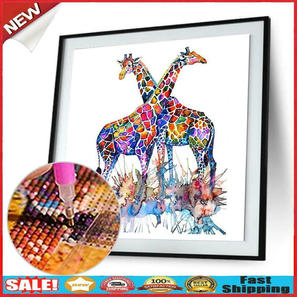 DIY Giraffe Diamond Painting 5D Cross Stitch Embroid Rhinestones Kits Decor  @