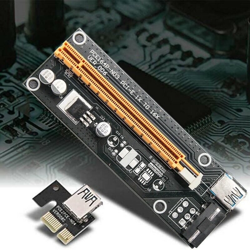 VER006 USB 3.0 Pci-E Riser Card PCI-E 1X to 16X 4Pin Image Extension Cable BS4B4