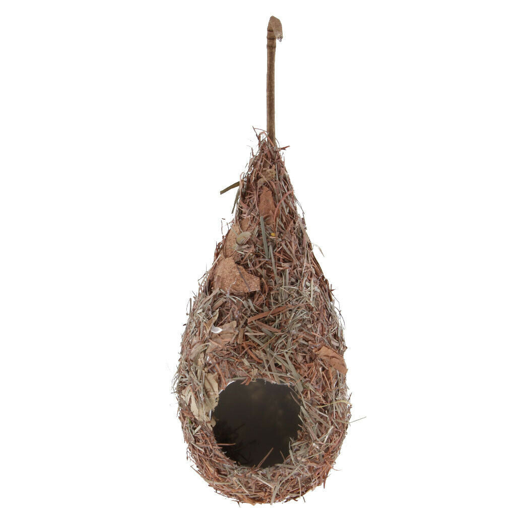 3x Handwoven Straw Bird Nest Natural Pet Grass Cave Garden Decor E