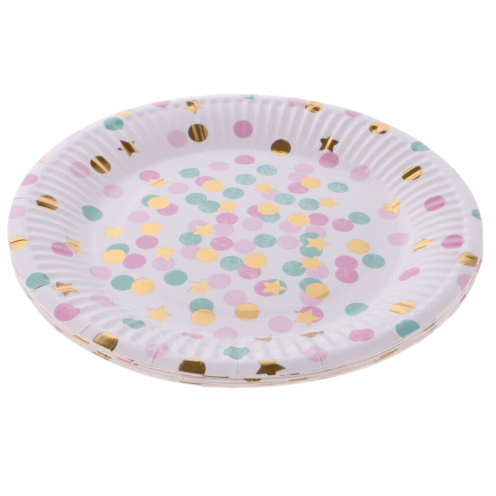 80pcs Paper Disposable Cups & Plate Tableware Dinnerware for BBQ Catering