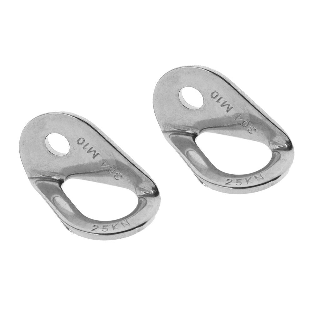 2x 3/8" 25KN Stainless Steel Bolt Hanger for Belay   Rigging Climbing