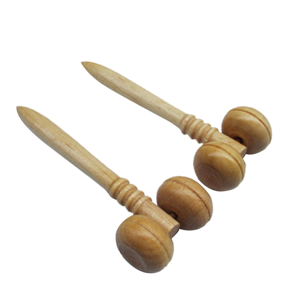 2x Wooden Roller Health Massager Reflexology Face Body Stress Relief Relax.l8