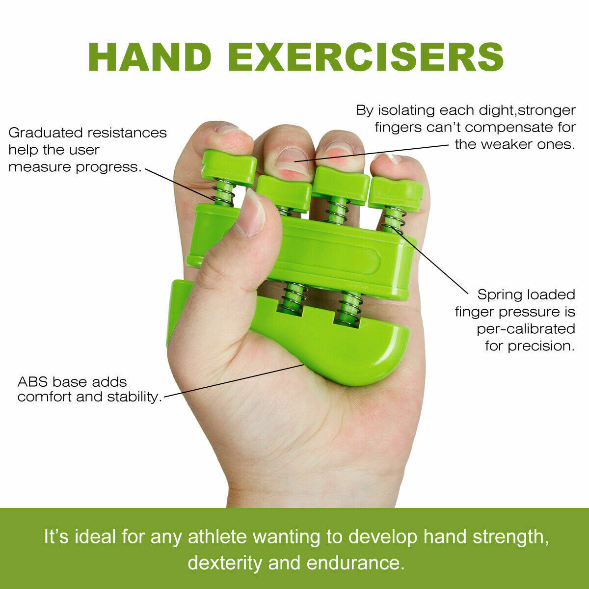 Hand Finger Exerciser Grip Strengthener for Guitar Sax Violin Piano Trainer