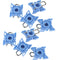 8 X Car Window Regulator Slider Clips for Volvo - Blue