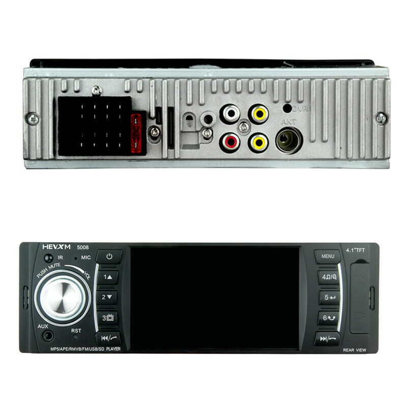 4.1" 1DIN Car MP5 Player Bluetooth Radio Multimedia Audio Video+CAMERA TF AUX