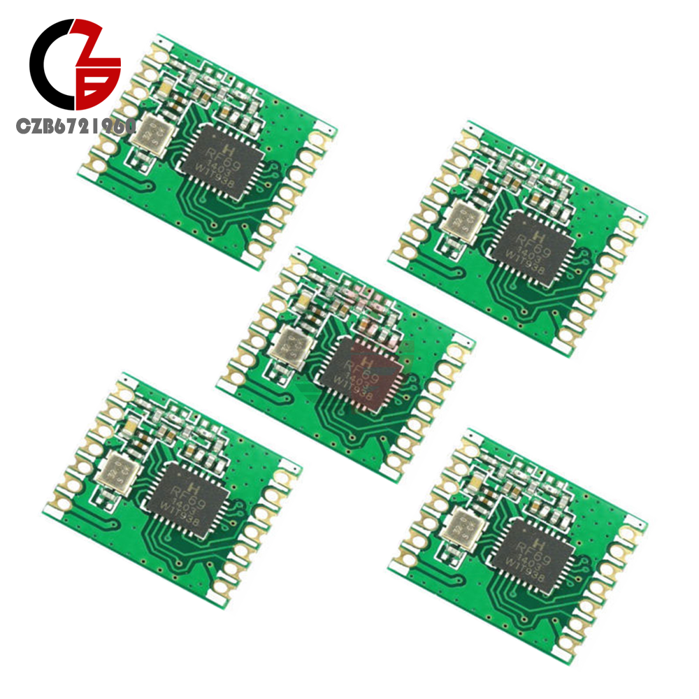5PCS RFM69CW HopeRF 868Mhz Wireless Transceiver with RFM12B compatible Footprint