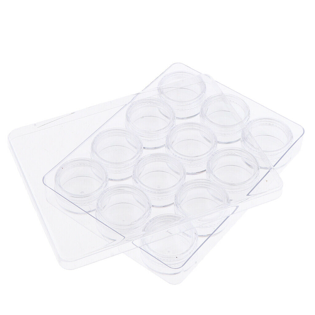 12 Compartments Clear Plastic Fishing Tackle Box Hooks Bait Storage Case