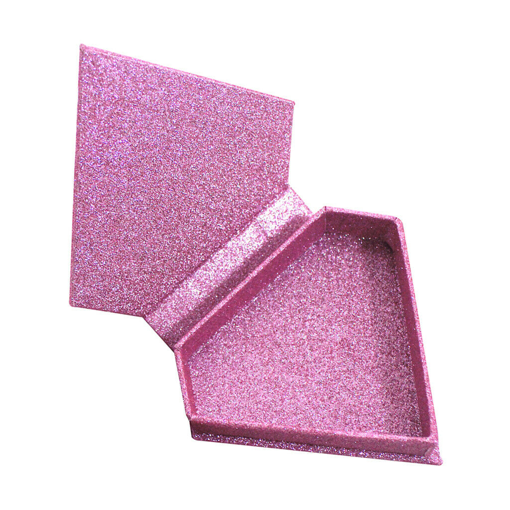Empty Magnetic Pink Diamond False Eyelash Storage Container Box Holder Case