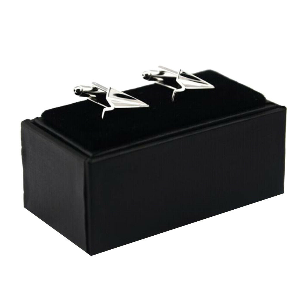 Mens Airplane Cufflink And Cuff Links Storage Gift Box Jewelry Display Case
