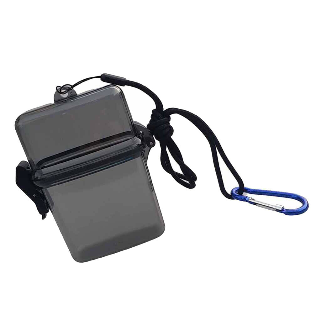 2Pcs Yellow+Gray Scuba Storage Box with Lanyard for Boating Fishing Sailing