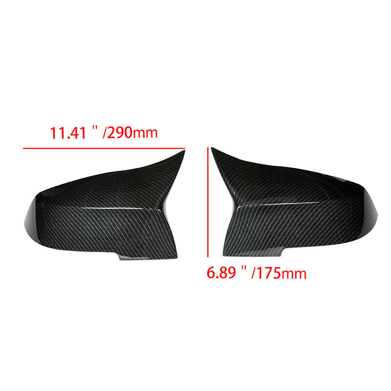 2X Carbon Fiber Rear Mirror Cover Caps LH&RH For BMW F20 F21 F22 F30 F32 F36