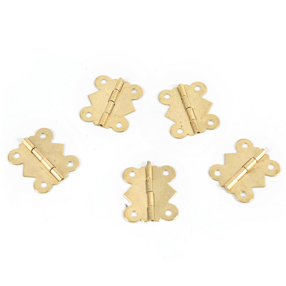 10XBrass Color Mini Butterfly Hinges to Cabinet Drawer Jewelry Box DIY Repair BD