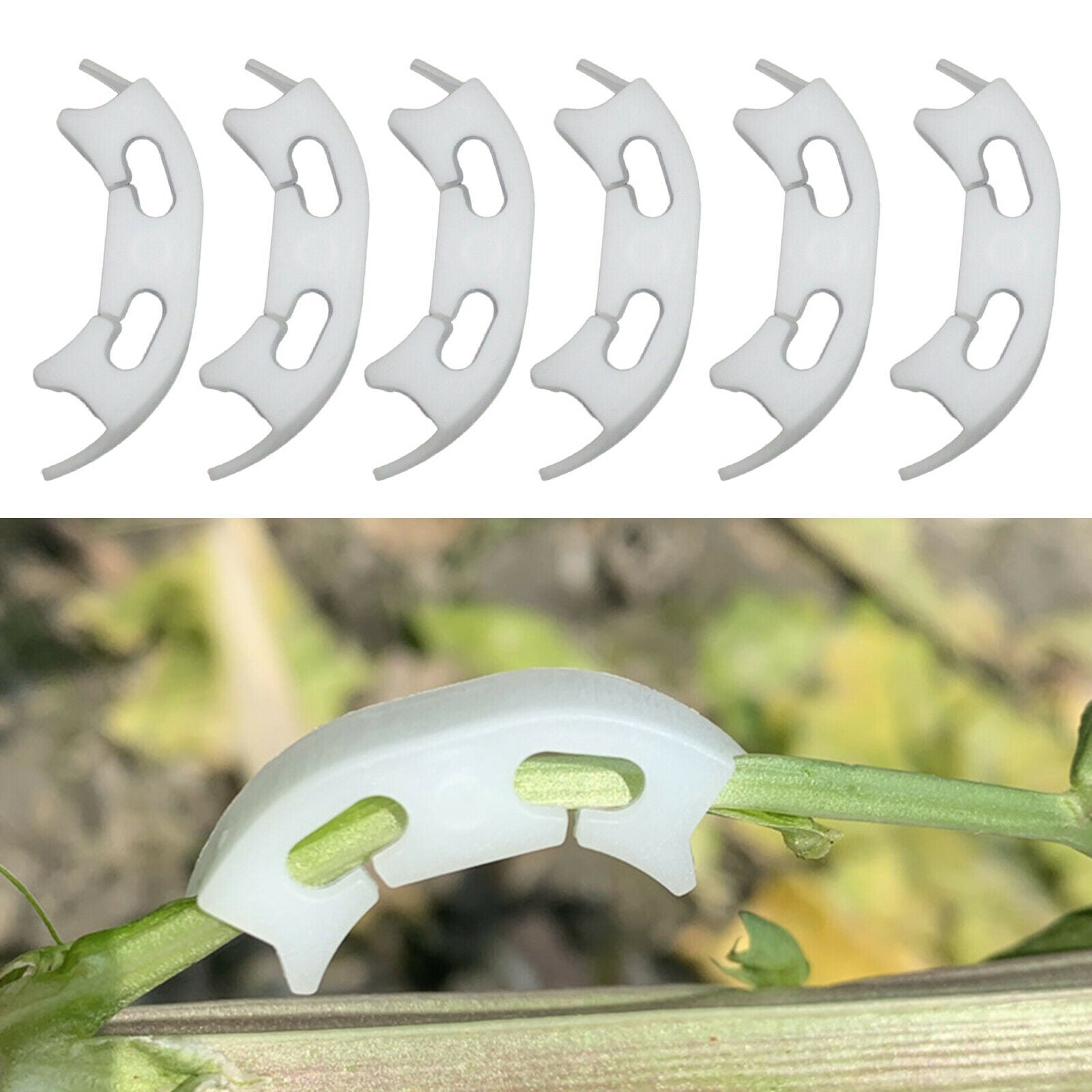 100Pcs Tomato  Veggie Garden Plant Support Clips for Trellis Twine Greenhouse*