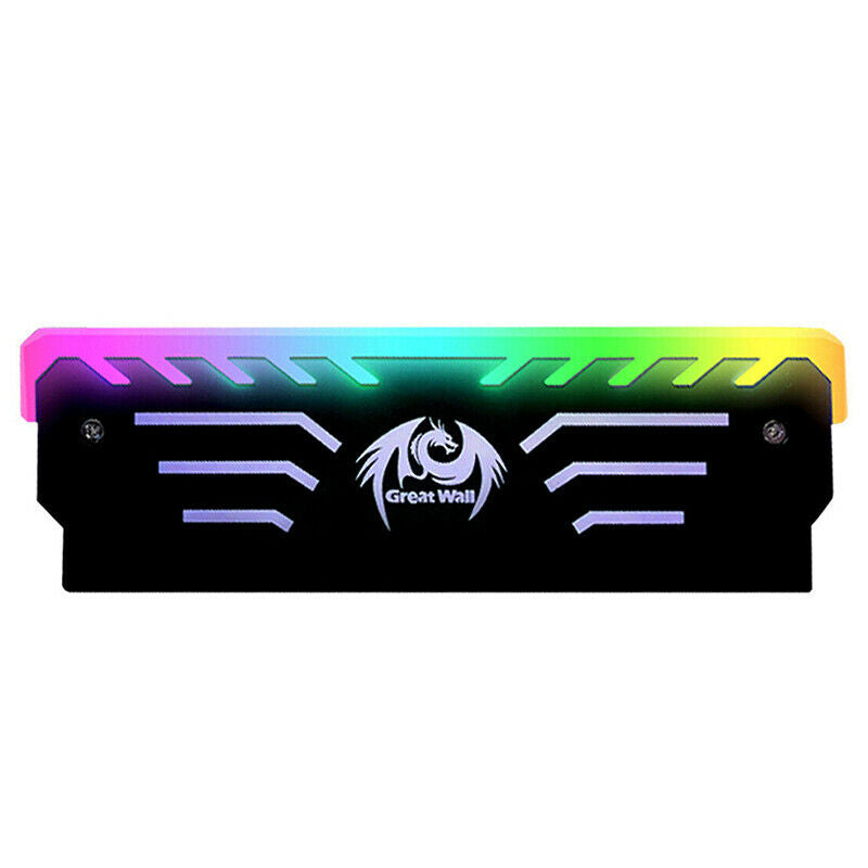 PC Memory RAM Cooler Cooling Vest Heat Sink 256 RGB Light Aluminum H_DD