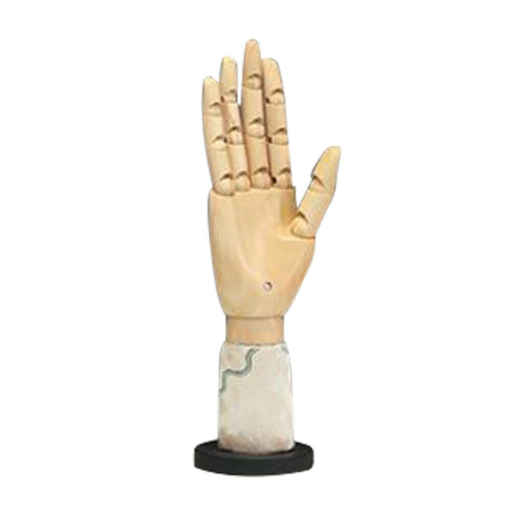 Wooden Jewellery Glasses Hand Display Stand with Flannel Short-Flower4