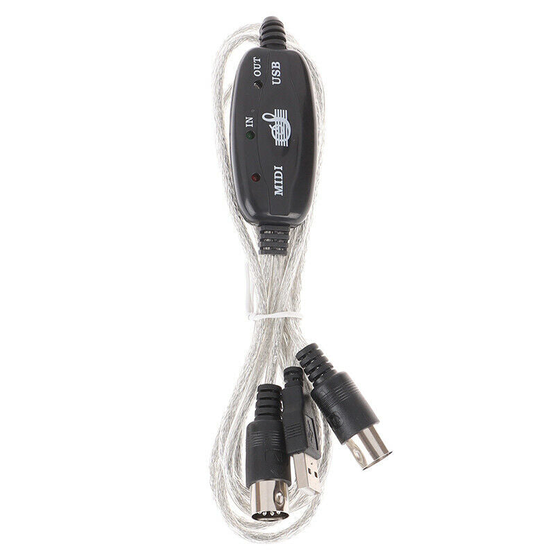 USB IN-OUT MIDI Interface Cable Converter to PC Music Keyboard Adapter CoDEAU