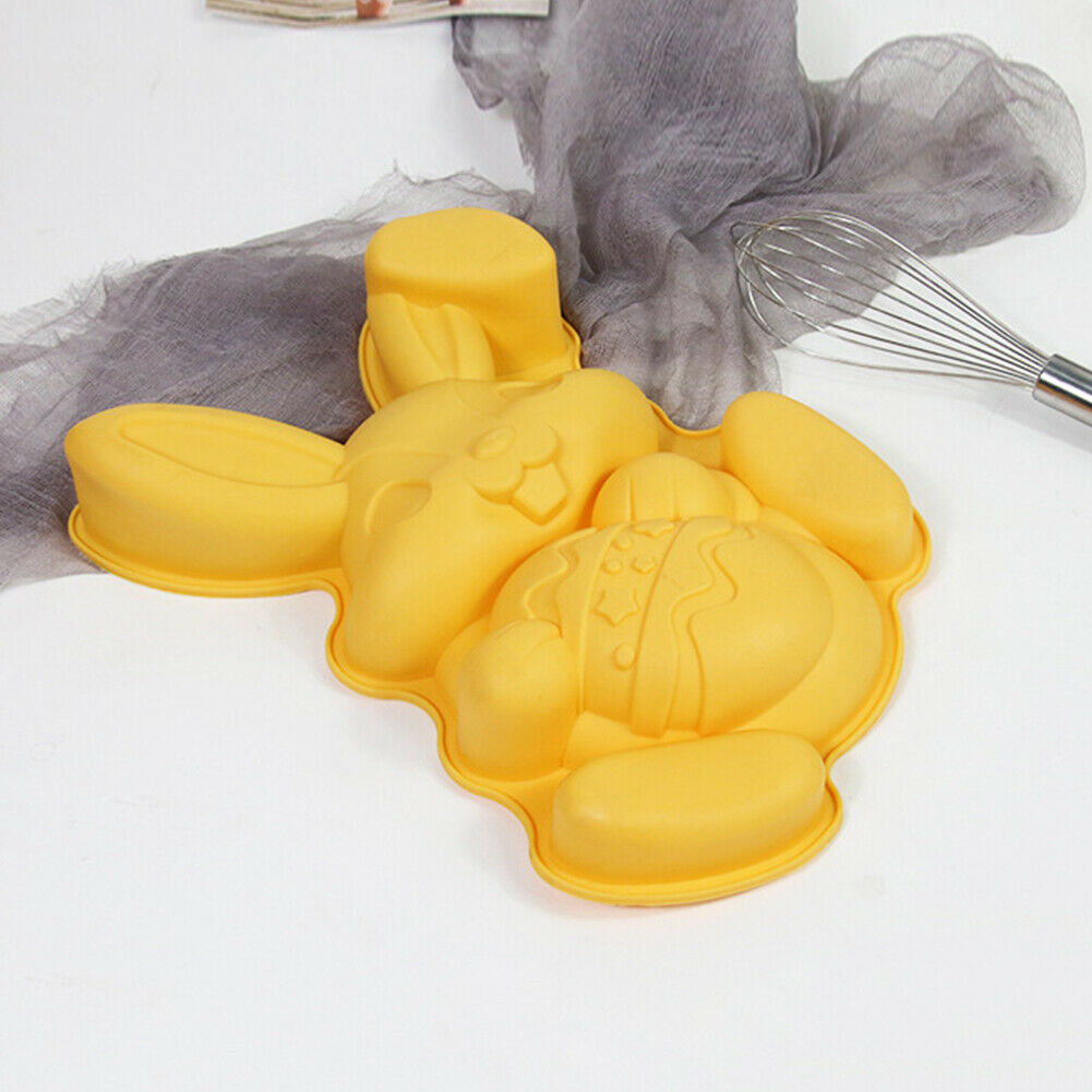 DIY Cake Mold Easter Bunny Silicone Chocolate Pastry Molds Kitchen Gadget @