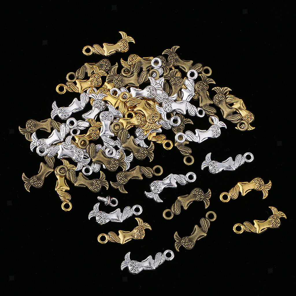 50Pcs Mermaid Charms Pendants DIY for Jewelry Making Crafting Finding Gifts