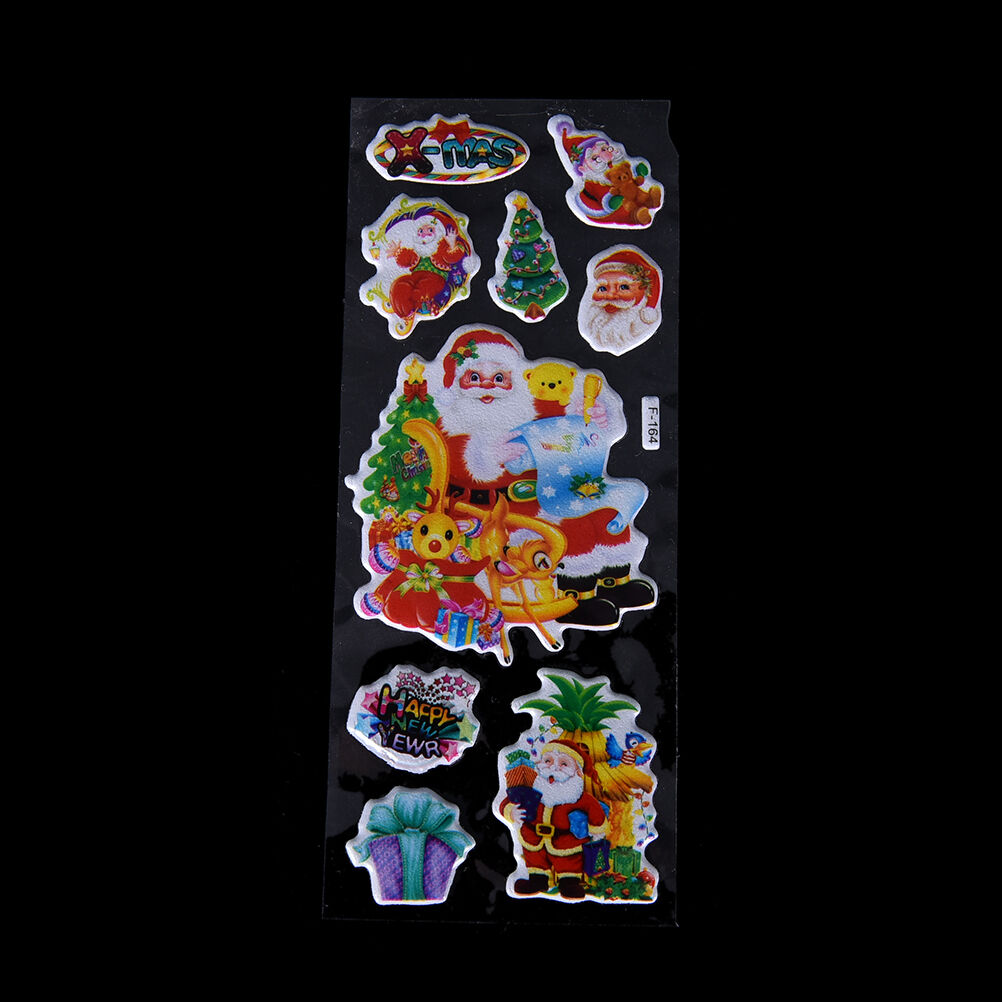 5 pcs Christmas Stickers for Kids Xmas Craft Gift Card-Making Home Decorat.l8