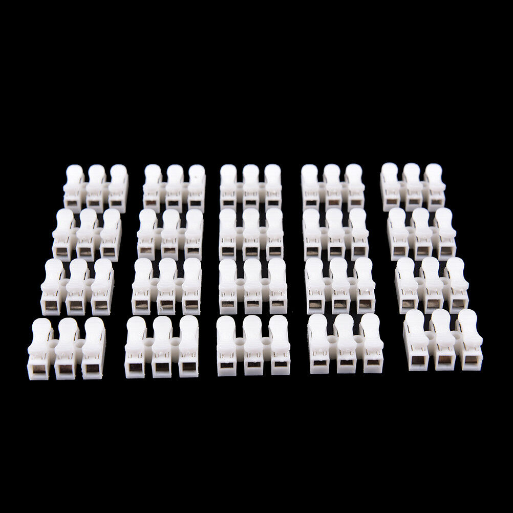 20x Self Locking mini 3Pin Cable Connectors Quick Splice Lock Wire Terminal  SJ