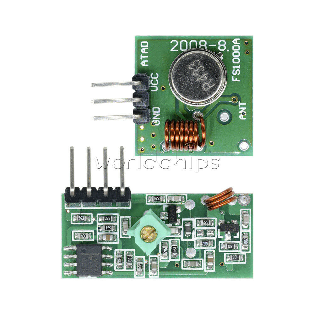 2PCS 433Mhz RF transmitter and receiver kit Module for Raspberry Arduino ARM MCU